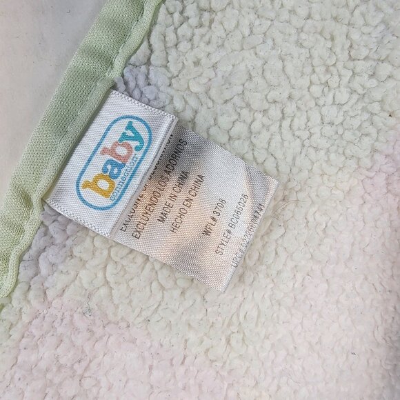 Pastel color blocks baby blanket Bear Duck embroidery Baby Connection - Picture 4 of 5